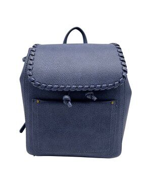 Style & Co Moonlight Blue Faux Leather Whip‑Stitch Backpack
